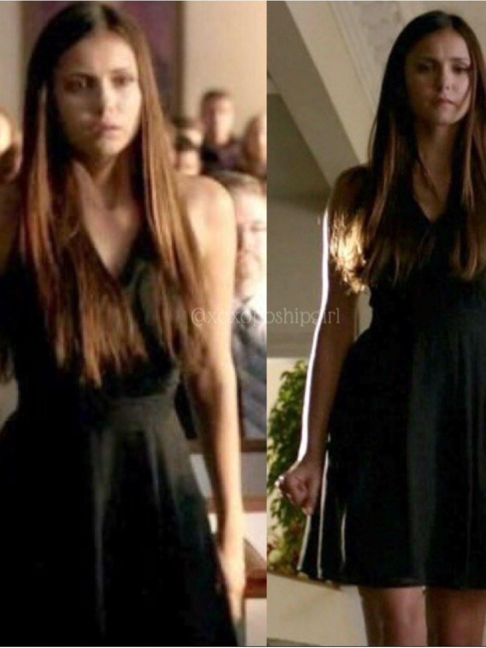 ASO Elena Gilbert Theory Black Lace Mini Dress